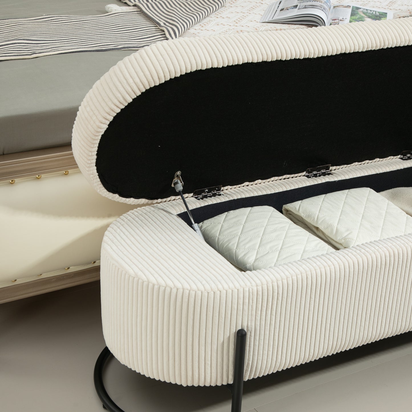 Lula Modern Upholstered Storage Ottoman
