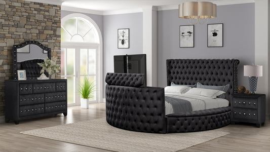 Niles Modern Crystal Tufted Bed
