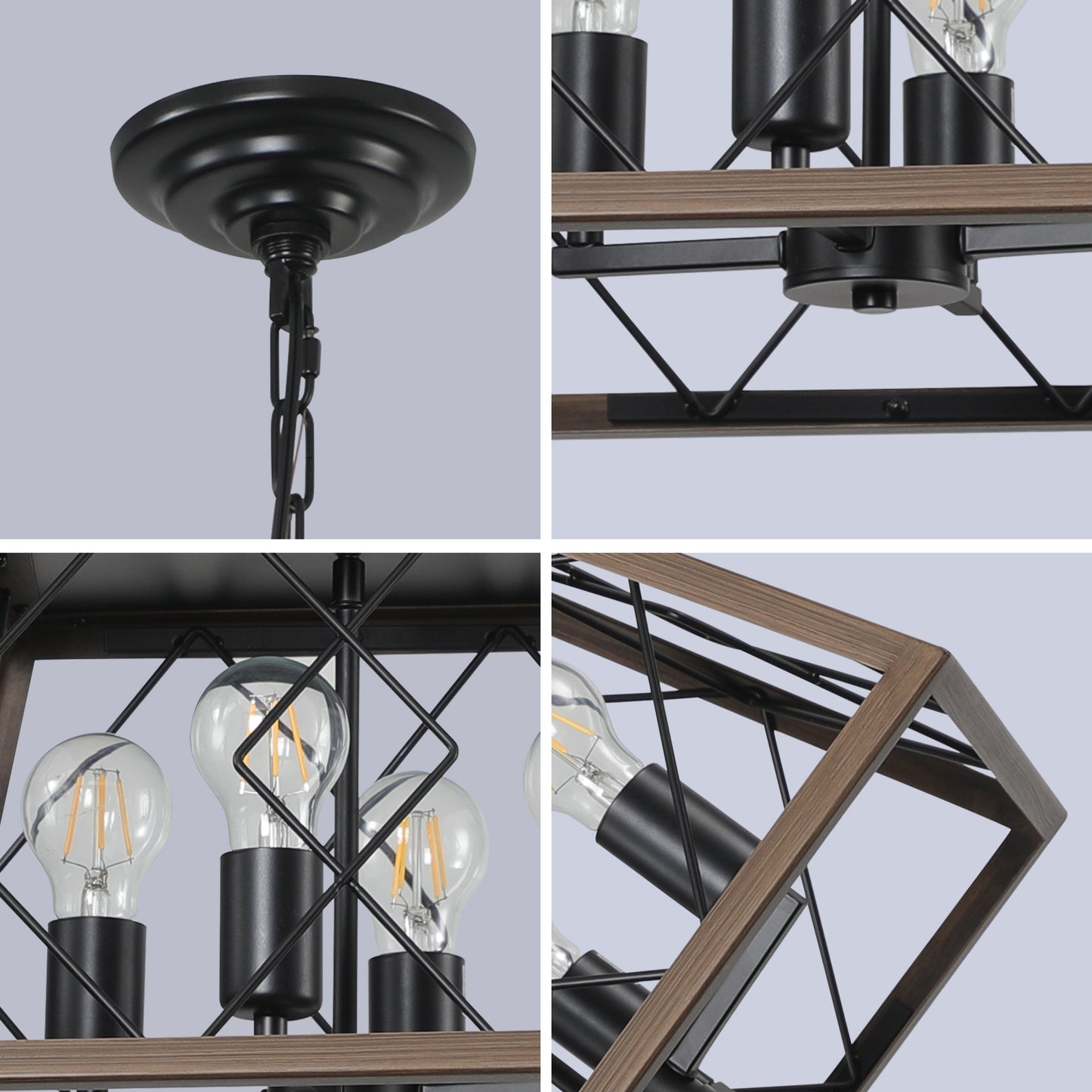 Mission Traditional Industrial Farmhouse Chandelier