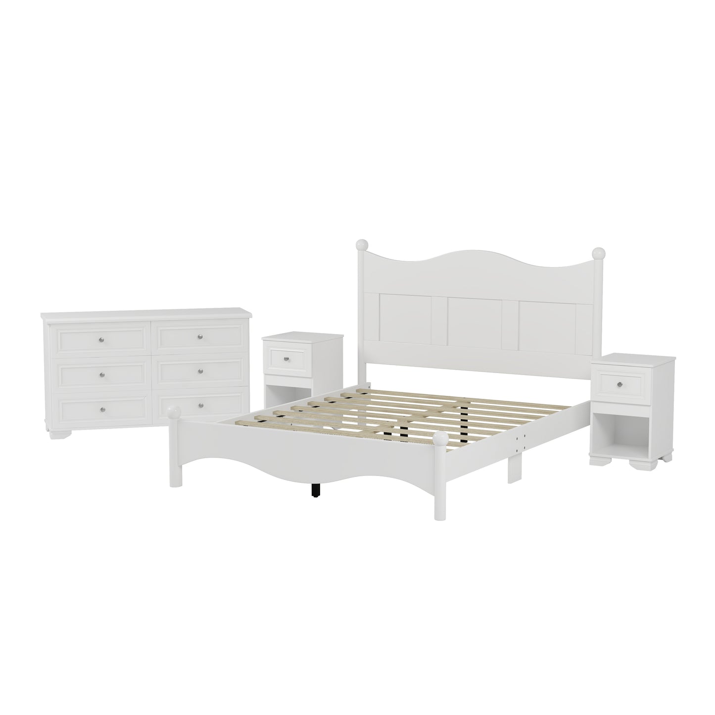 Elmcrest Mid-Century 4-Pieces Elegant Bedroom Sets