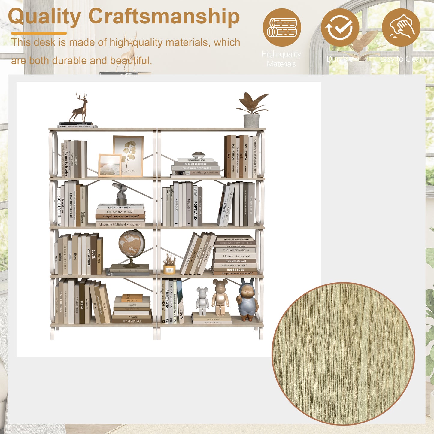 Marites Industrial Open Bookshelf Metal Frame