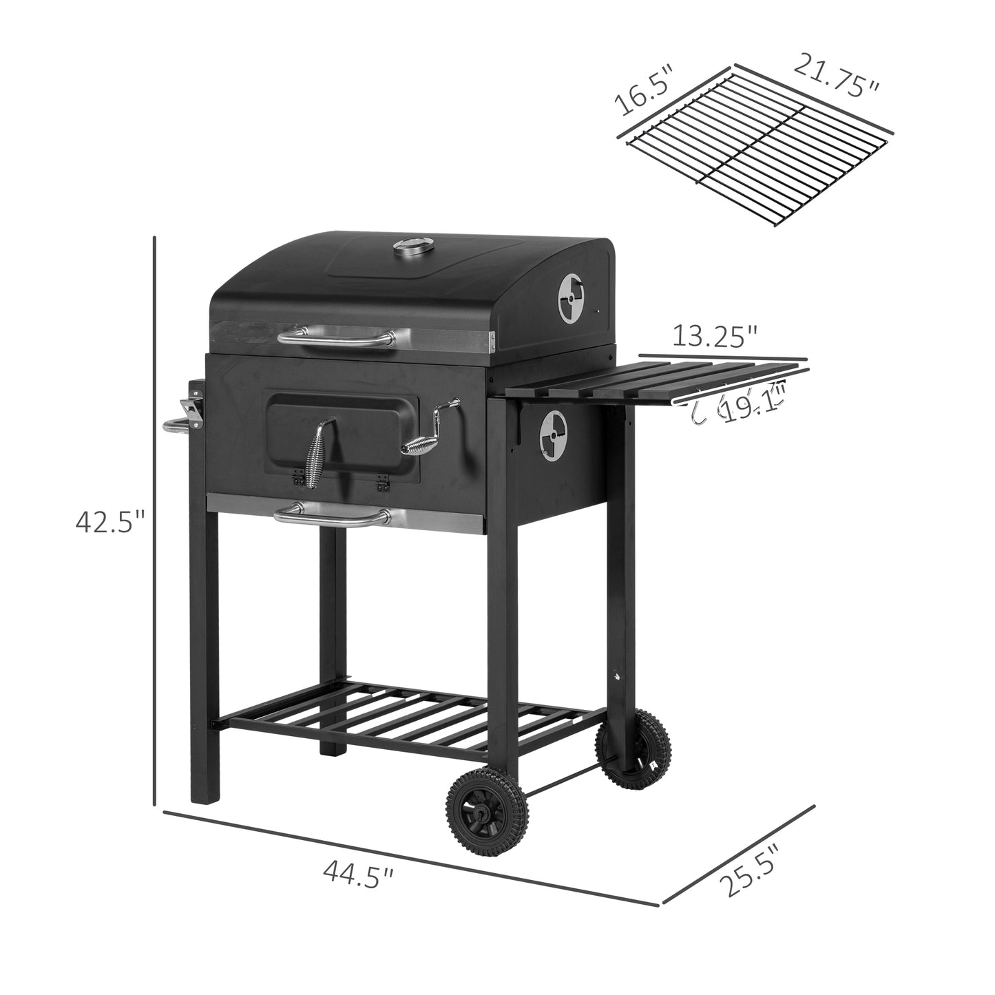 Elmcrest Industrial Portable Charcoal Grill