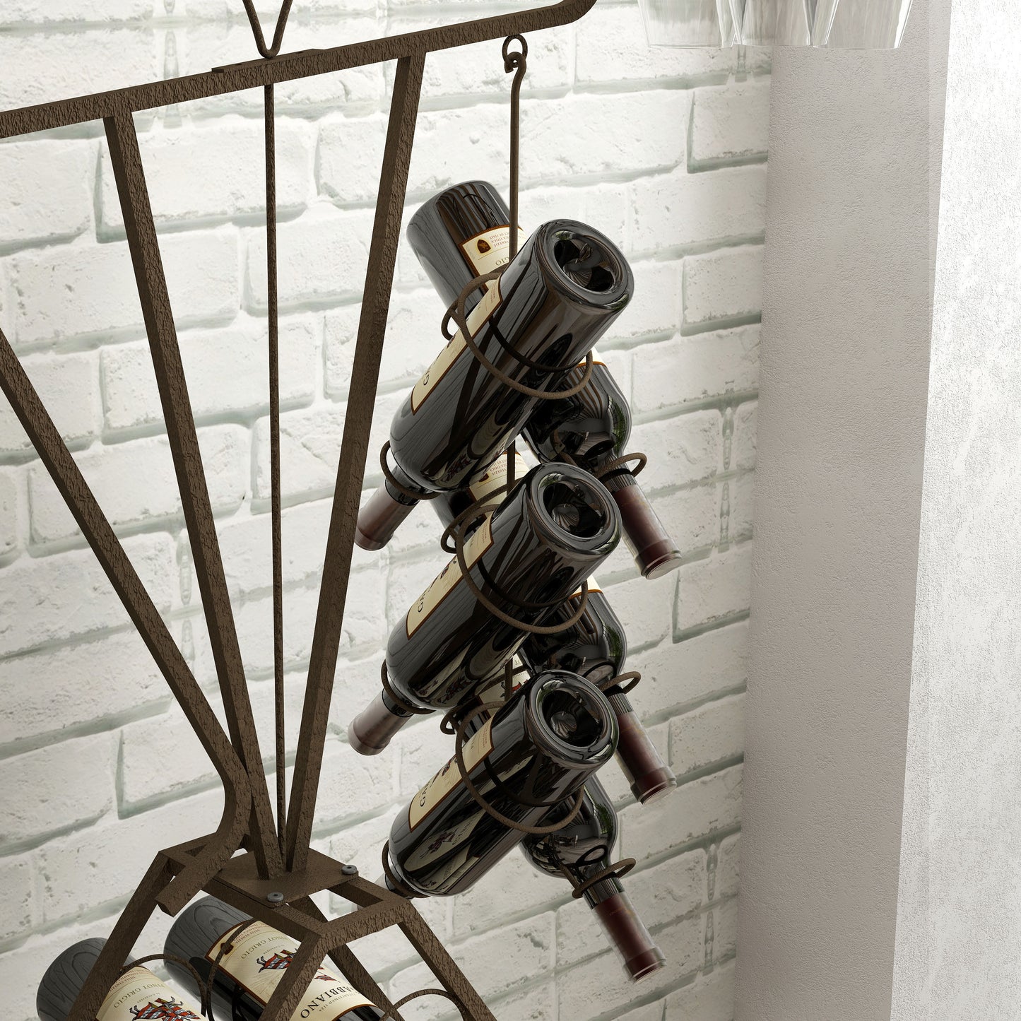 Healdsburg Industrial Freestanding Wine Rack Storage