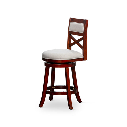 Cleo Contemporary 24' X-Back Swivel Counter Stool