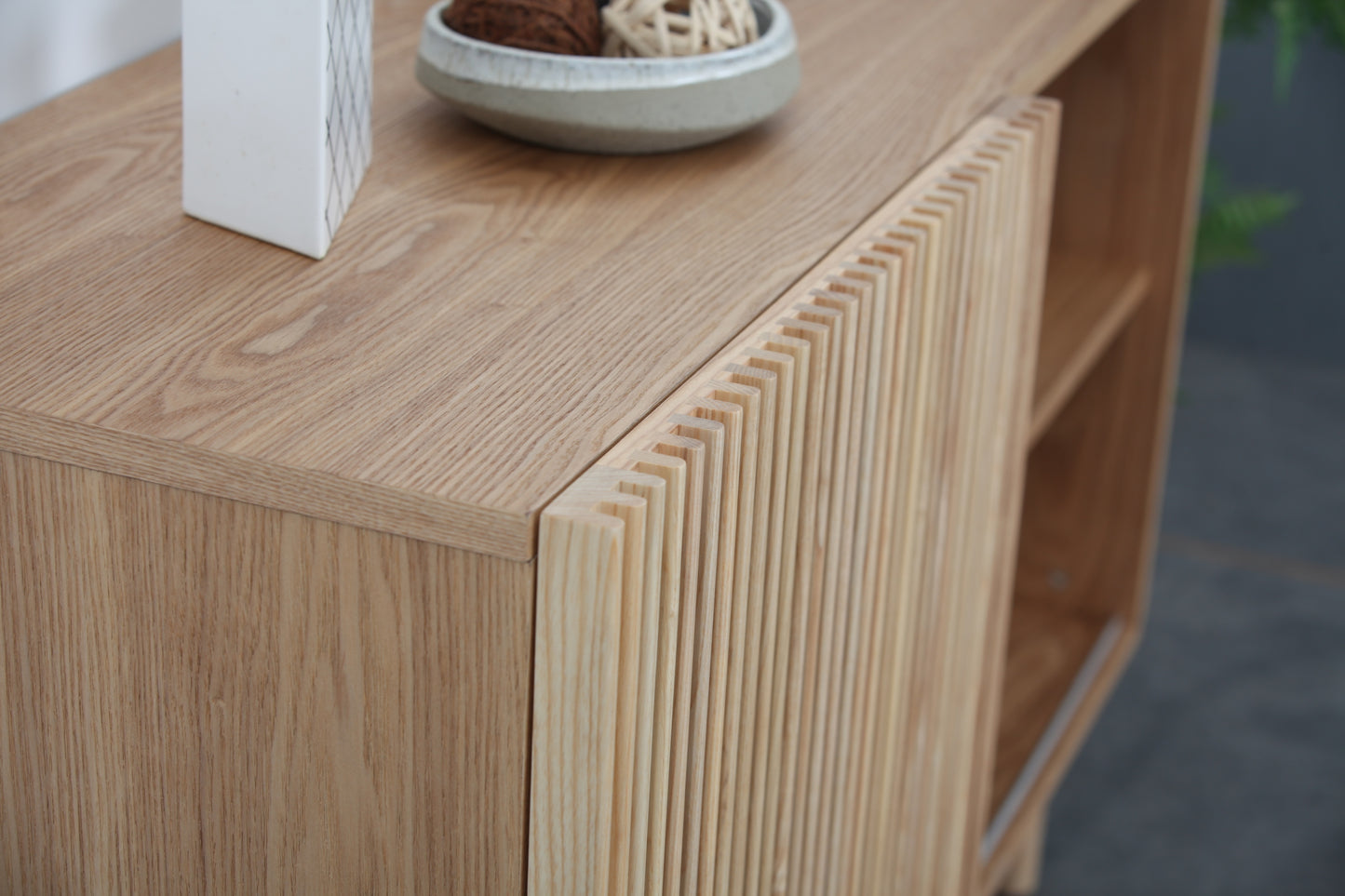 Mission Modern Velvet Storage Cabinet