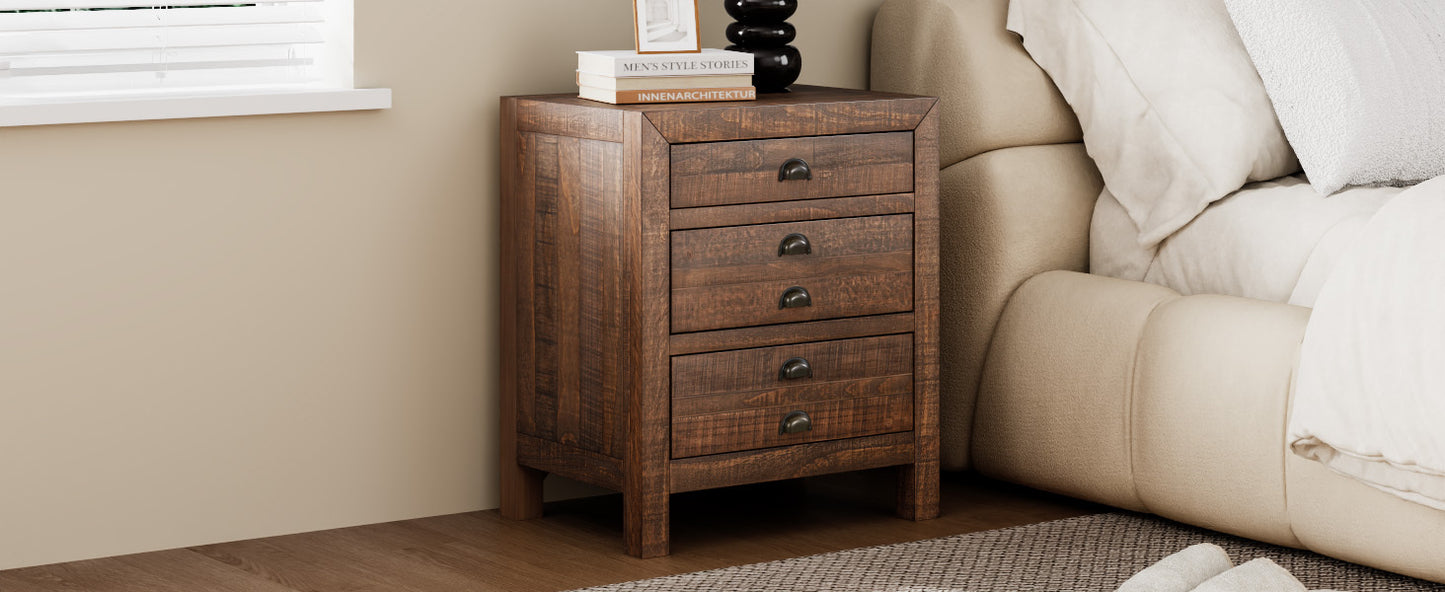 Ghivi Craftsman Rustic Nightstand