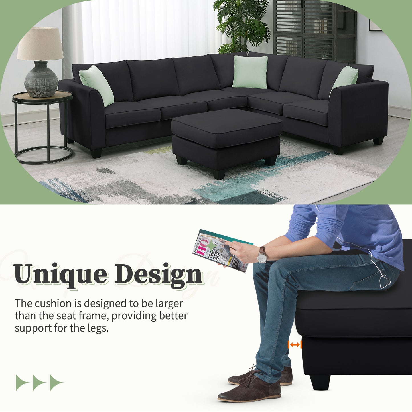 Oakridge Contemporary Fabric Sofa