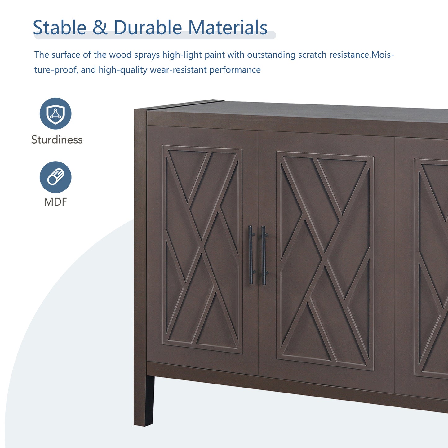 Centerville Modern Twill Wooden Sideboard Cabinet