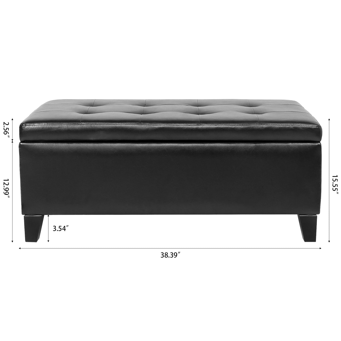 Justo Modern Faux Leather Ottoman