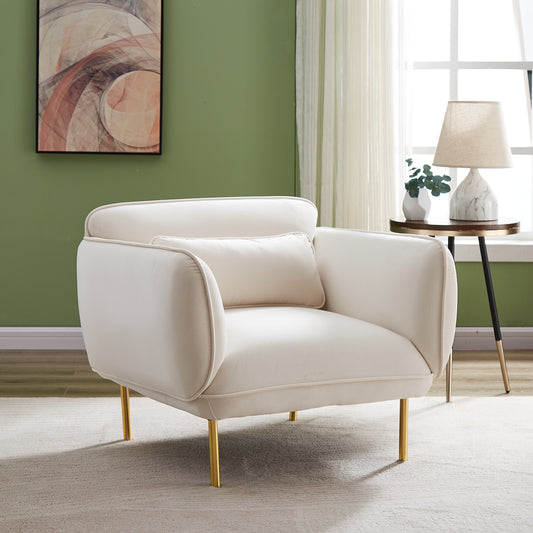 Silverleaf Contemporary Velvet Accent Armchair