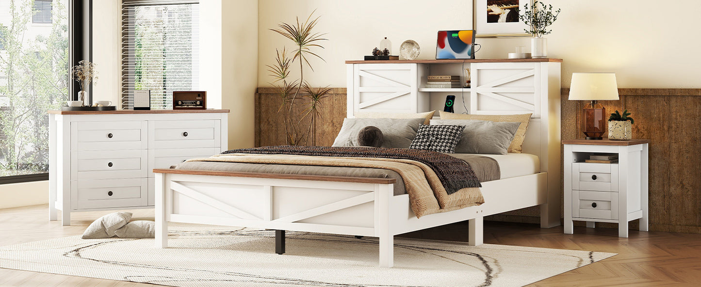 Somerset Craftsman Farmhouse 3-Pieces Bedroom Set