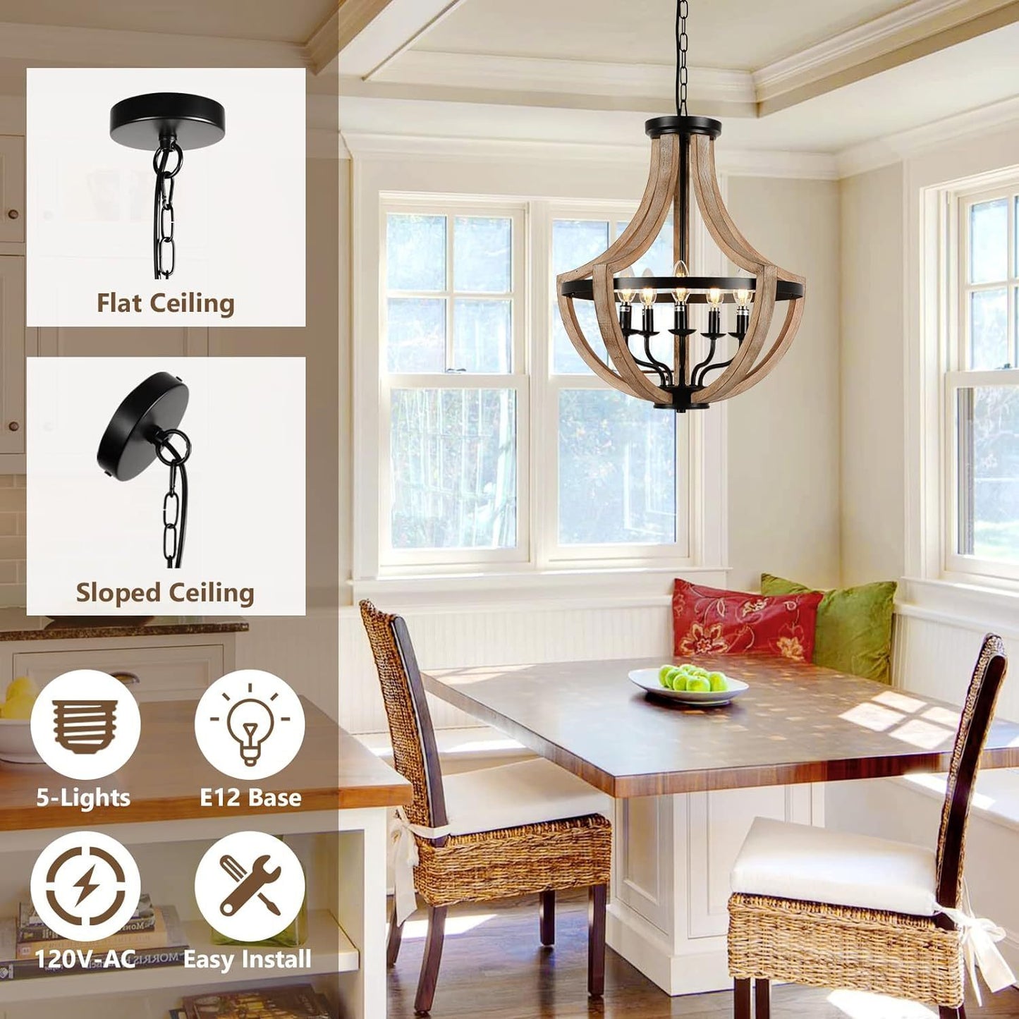 Ghivi Traditional Farmhouse Chandelier