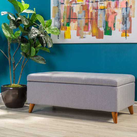 Emery Modern Storage Ottoman with Hidden Compartment