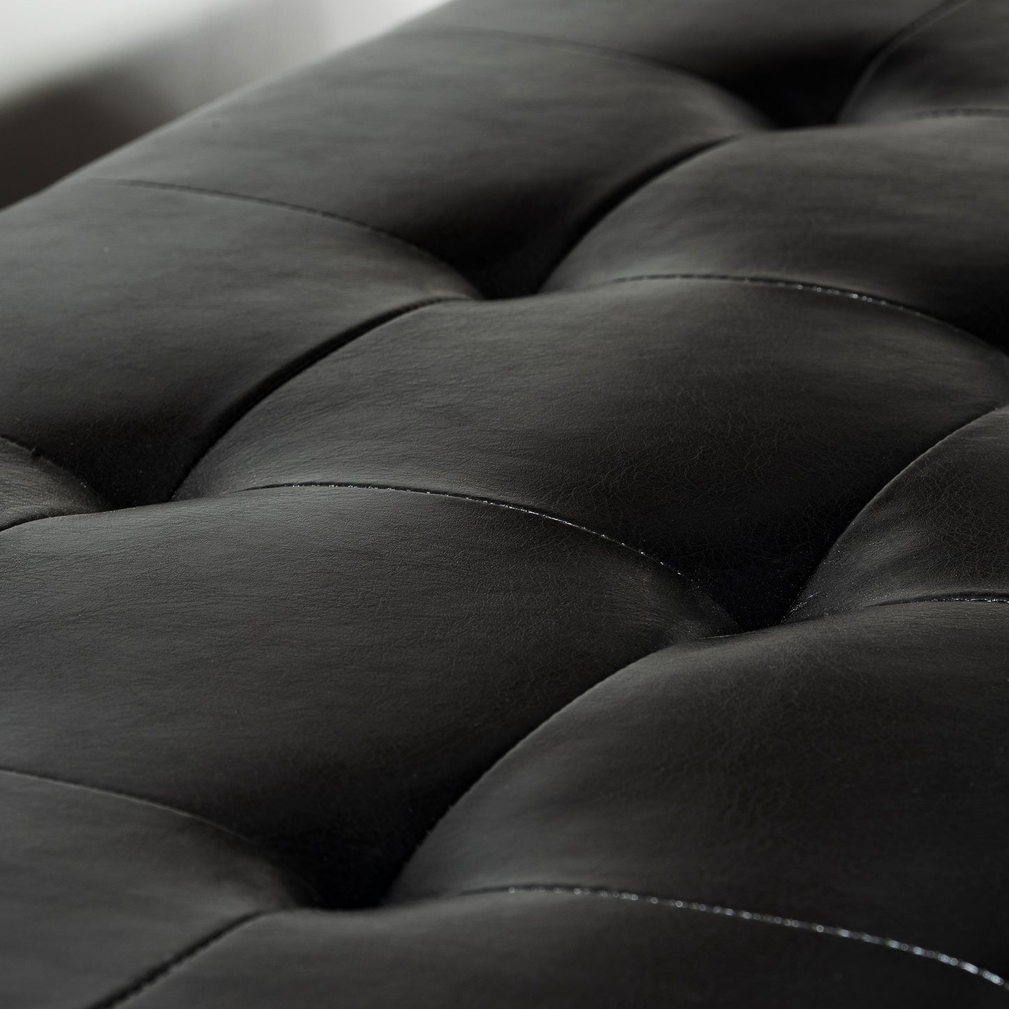 Justo Modern Faux Leather Ottoman