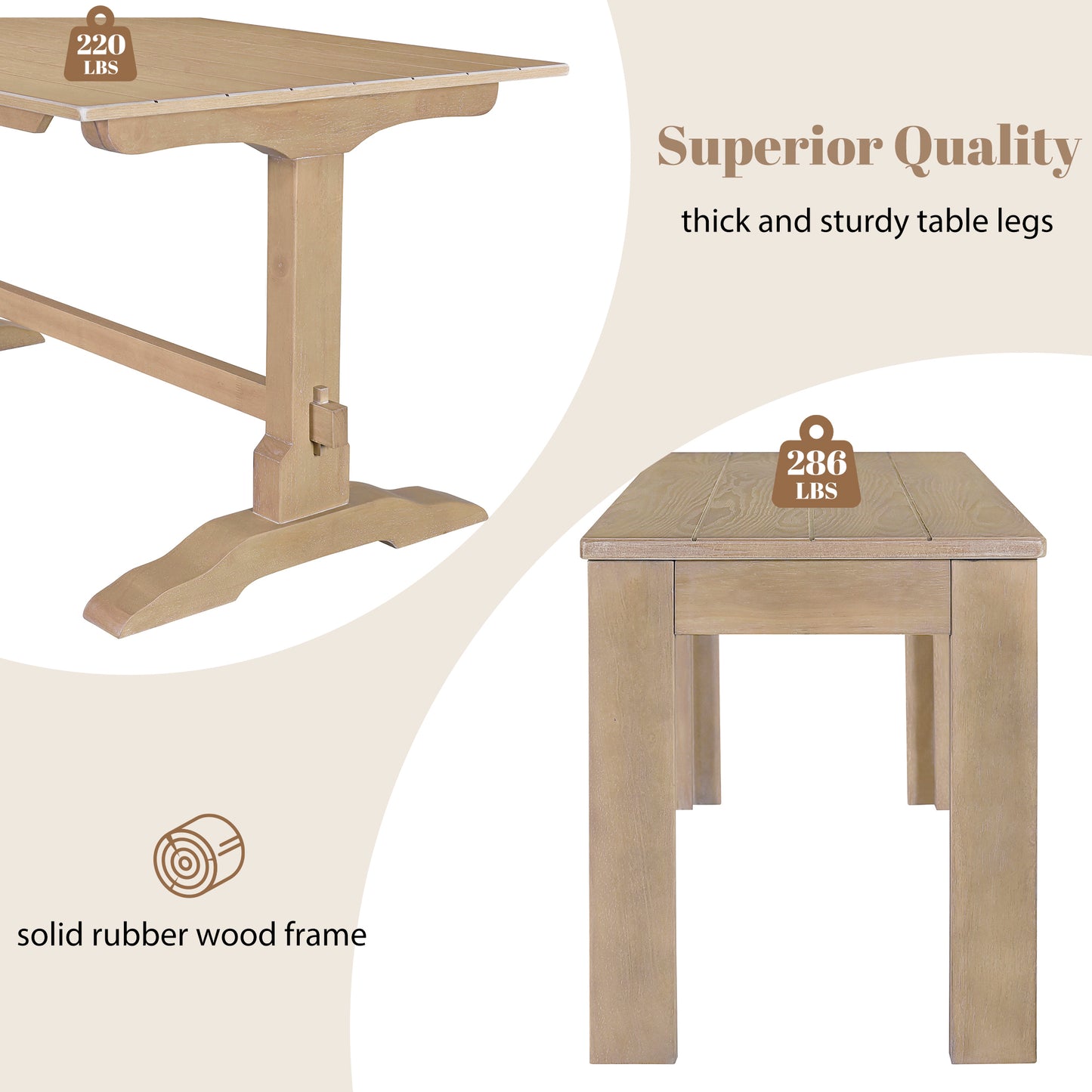 Mission Modern Trestle Dining Set