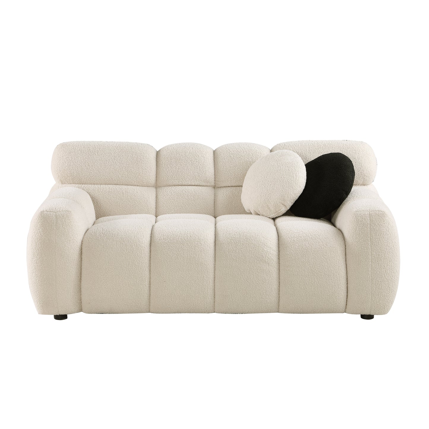 Niles Contemporary Marshmallow Boucle Sofa