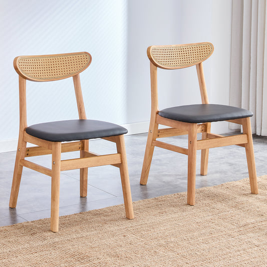 Eda Mid-Century Solid Wood Dining Chair