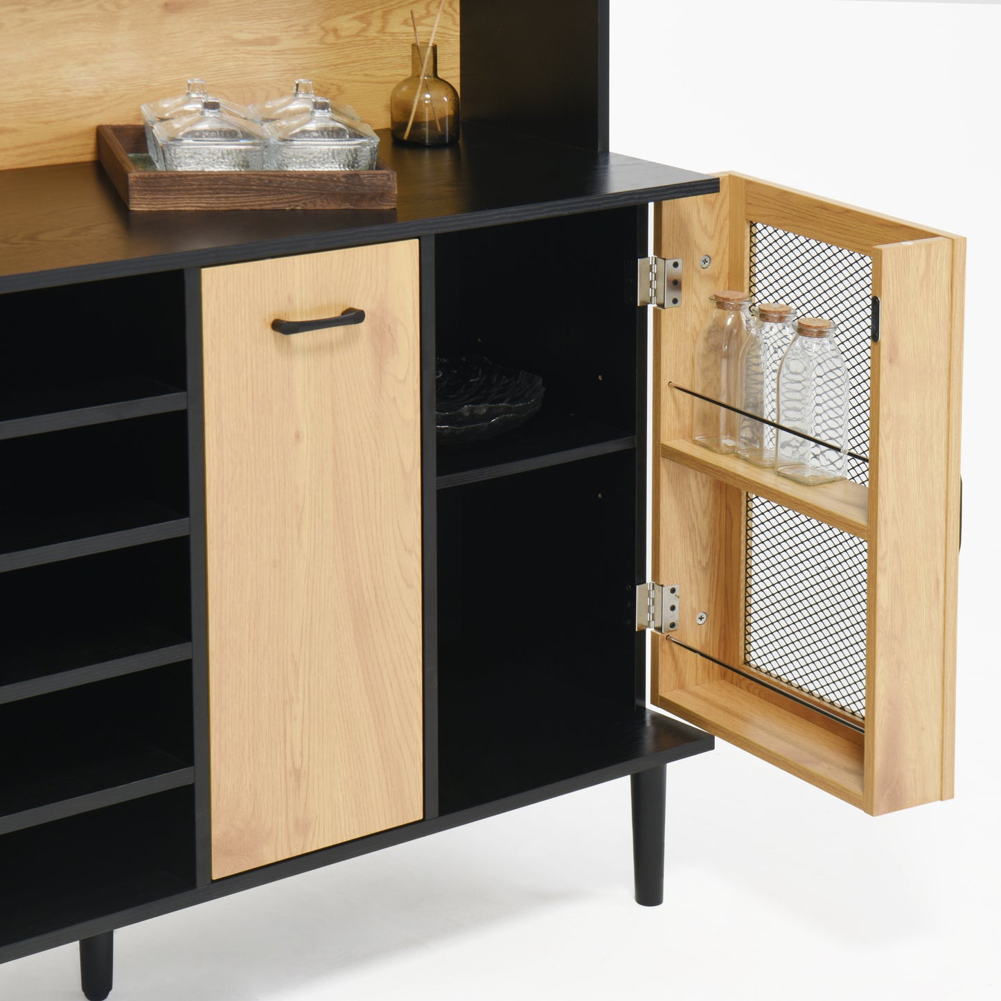Somerset Modern Velvet Buffet Sideboard Cabinet