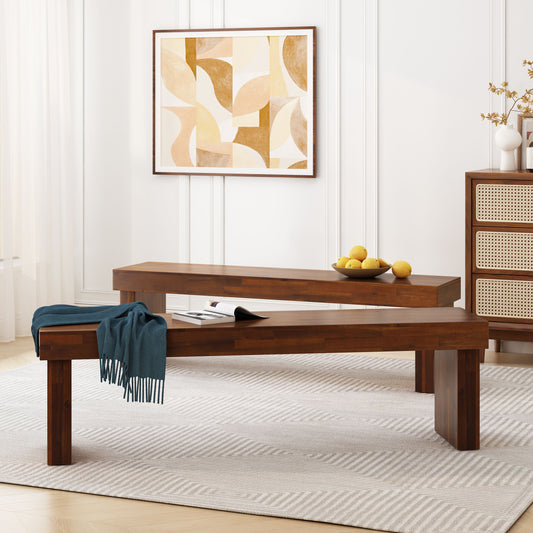 Bartholomew Craftsman Indoor Solid Wood Bench