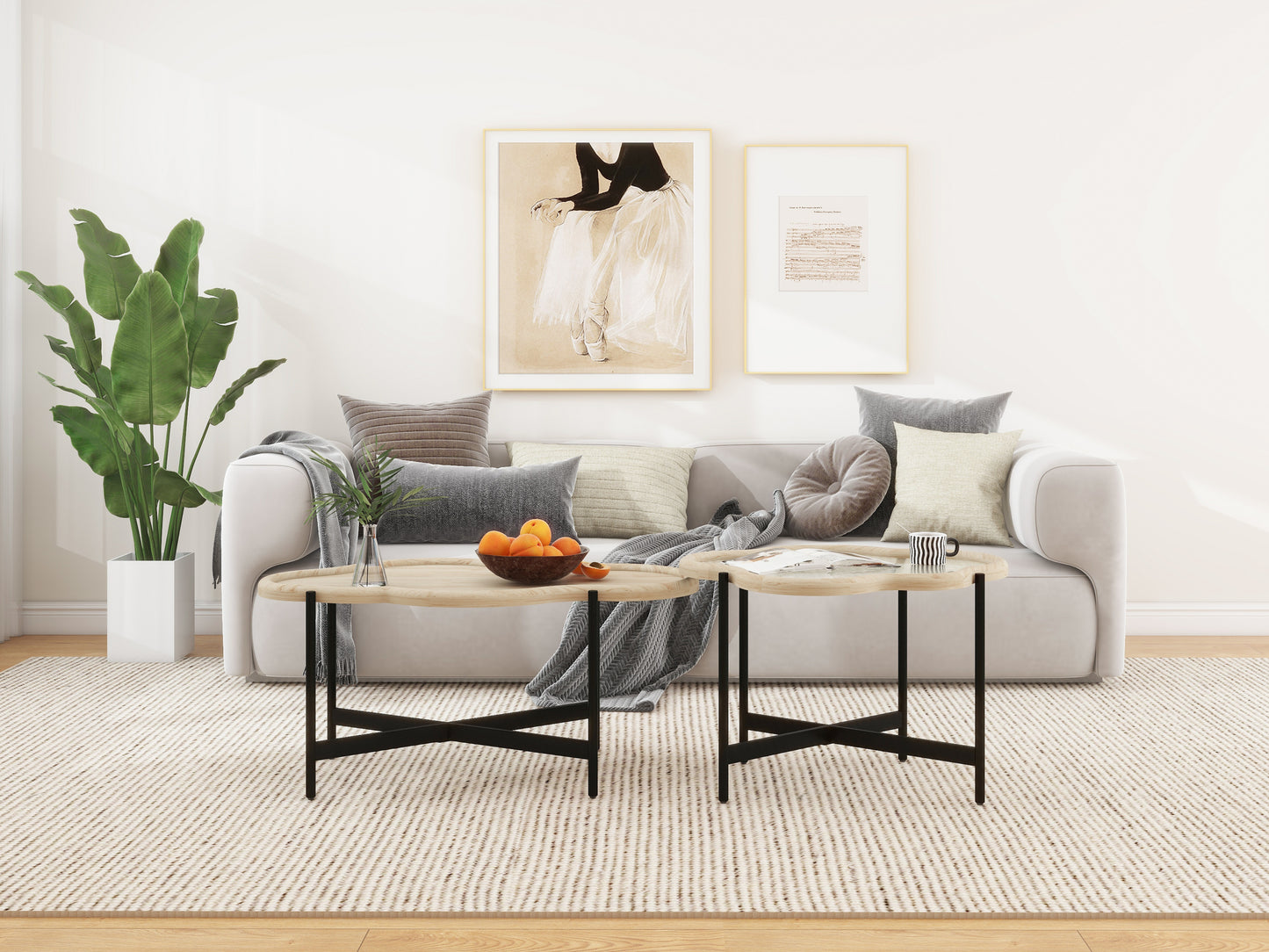 Silverleaf Contemporary Cloud Glass Coffee Table
