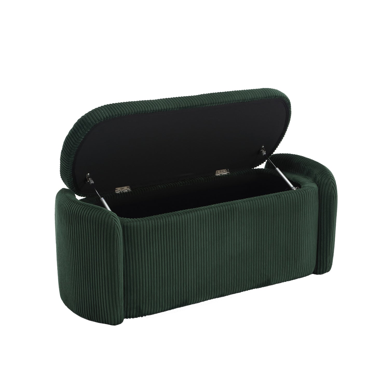 Elmcrest Contemporary Emerald Storage Ottoman