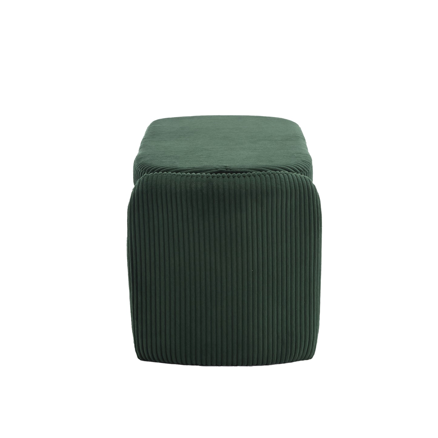 Elmcrest Contemporary Emerald Storage Ottoman