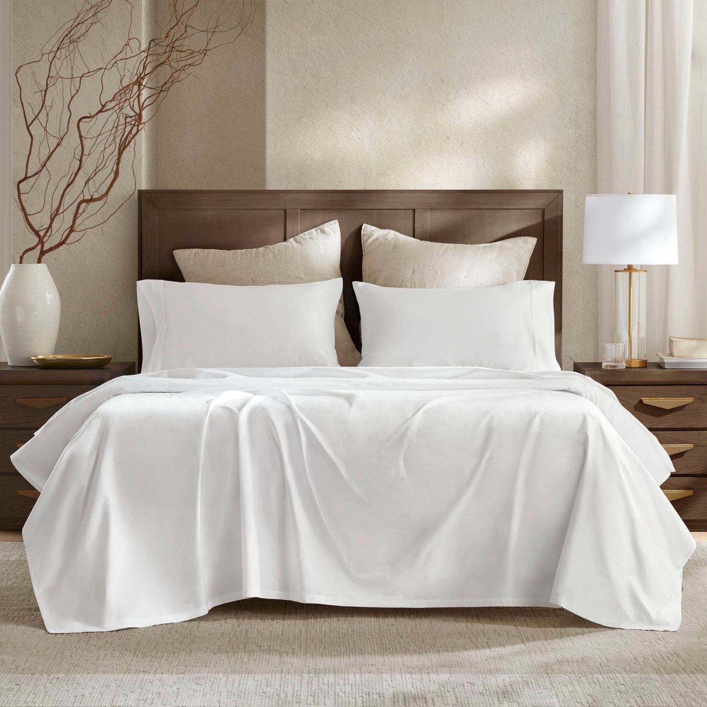 Silverleaf Modern 4 Pieces Queen Sateen Sheet Set