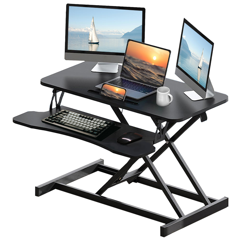 Emery Modern Adjustable Desk Riser Converter