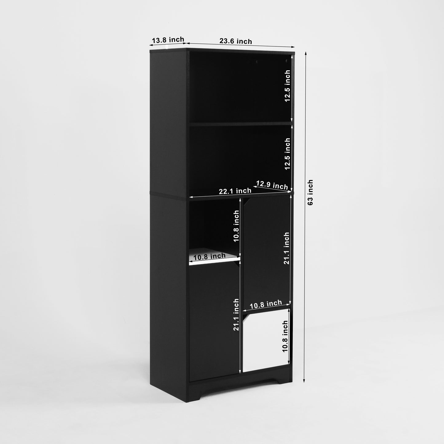 Eda Modern Open Bedroom Storage Cabinet