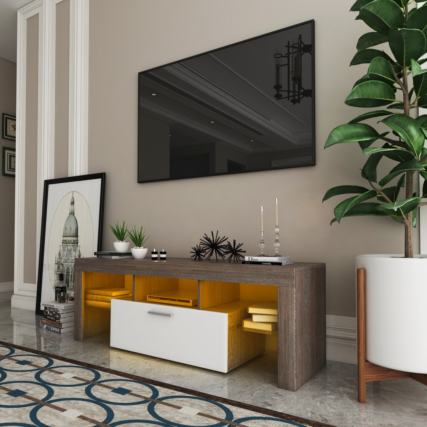 Lazzareschi Modern Assembly TV Stand