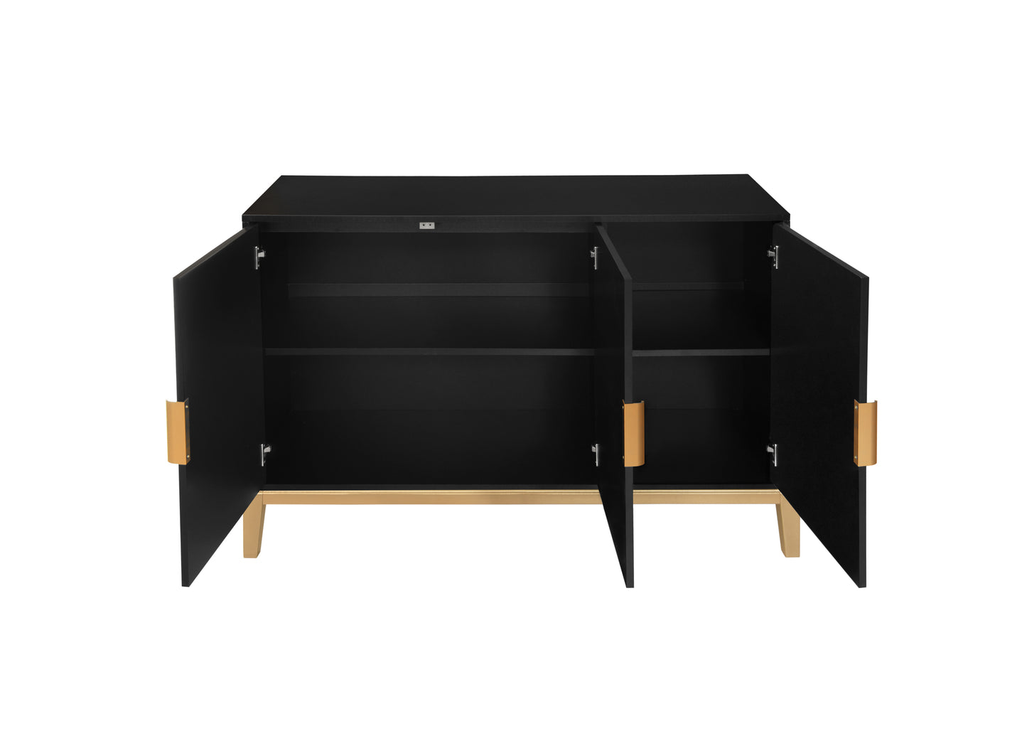 Emery Mid-Century Carved Line Storage Cabinet