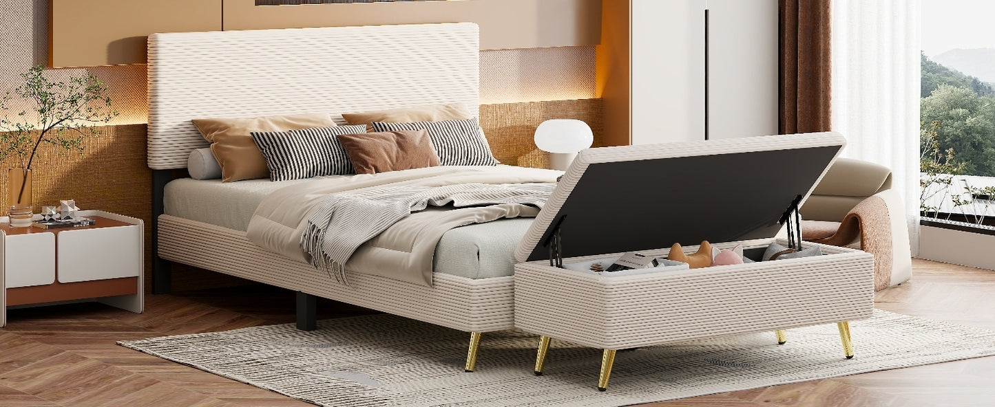 Healdsburg Contemporary Velvet Storage Bedroom Sets