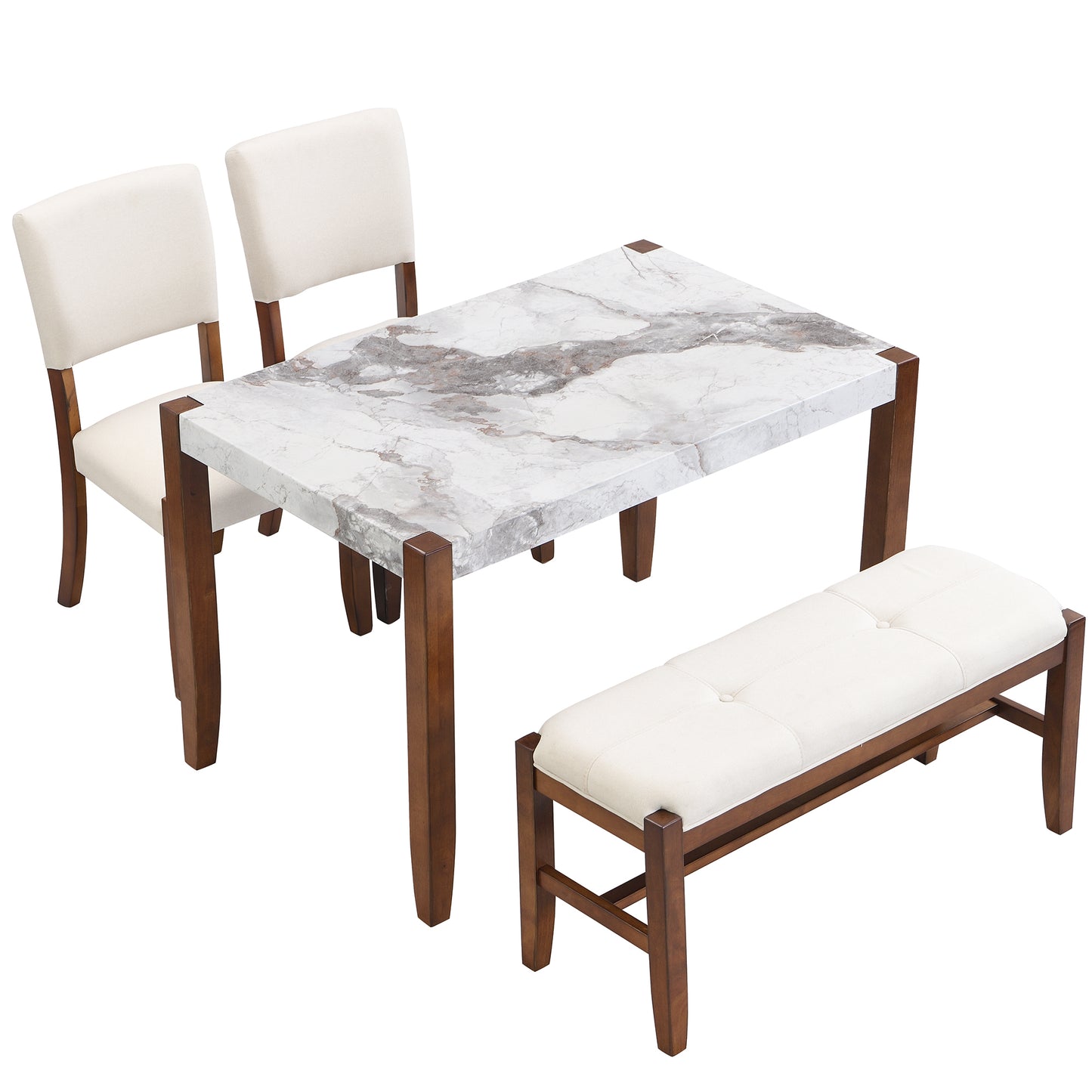 Lazzareschi Modern Marble Dining Set