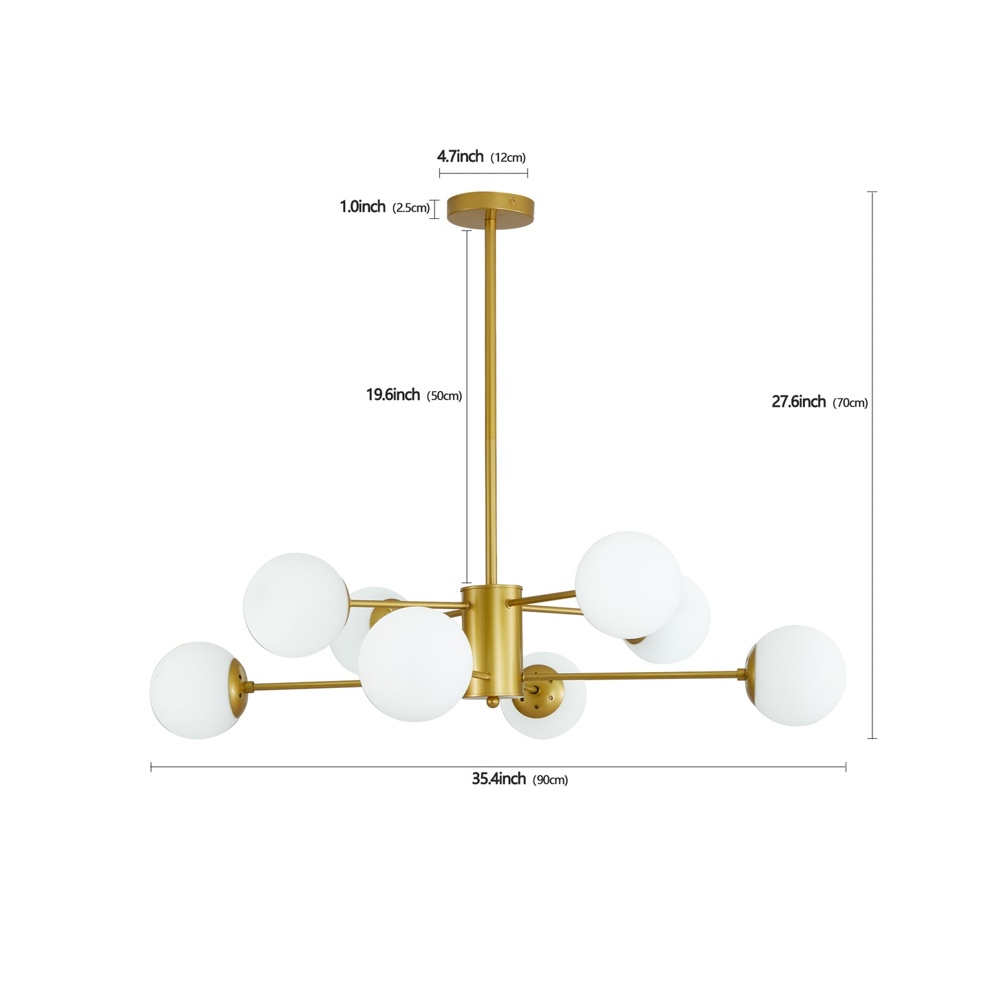 Eda Modern Gold Chandelier