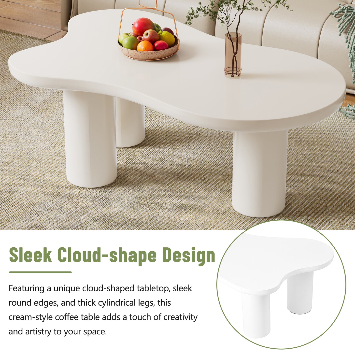 Ghivi Contemporary Cloud Coffee Table