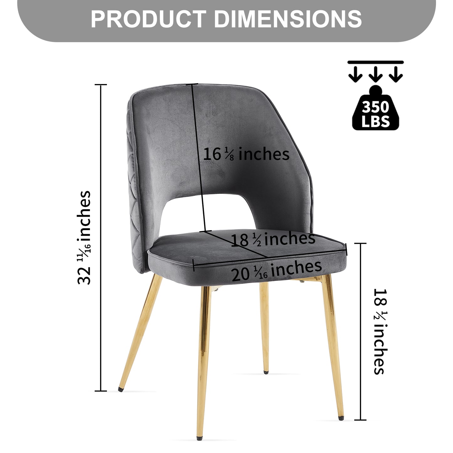 Jiron Modern Upholstered Velvet Dining Chairs