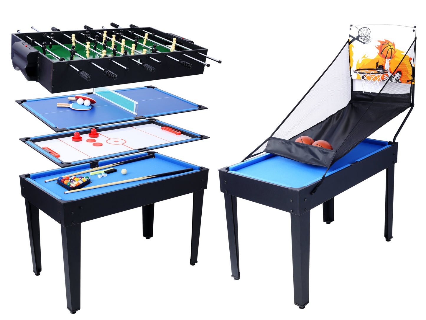 Centerville Contemporary Velvet Multi Game Table