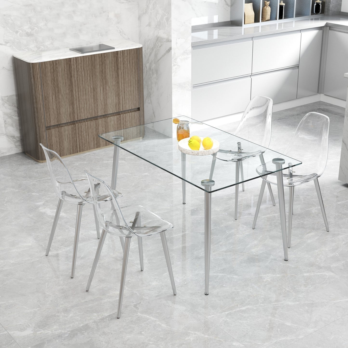Fitch Contemporary Crystal Dining Chairs