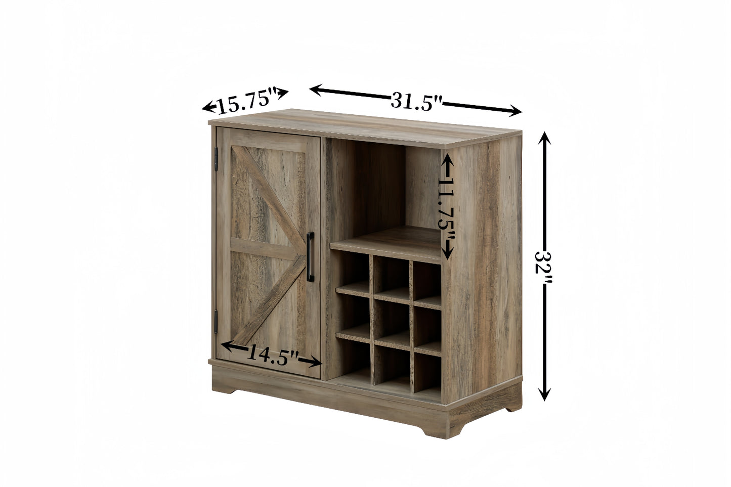 Oakridge Craftsman Farmhouse Bar Cabinet