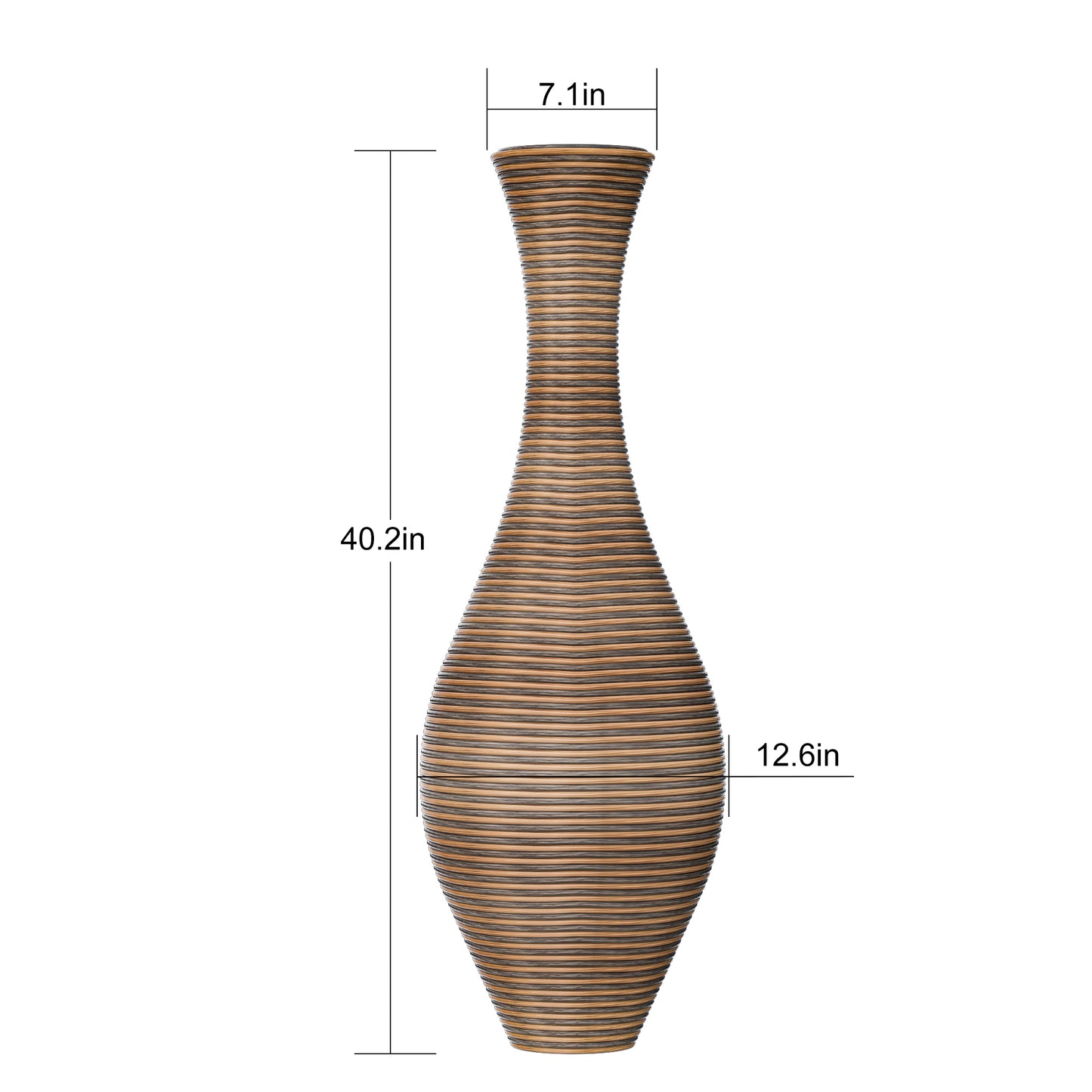 Westport Contemporary Rattan Floor Vase