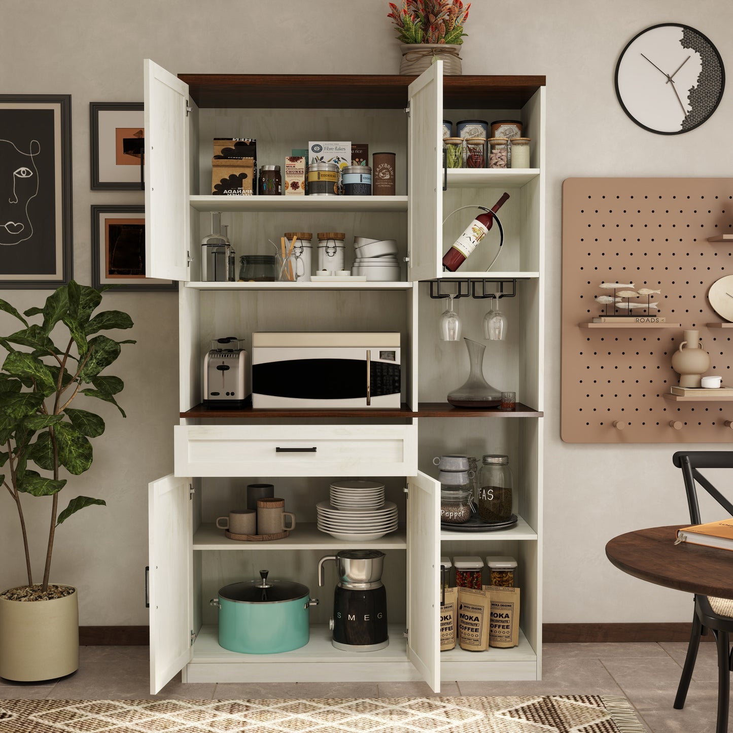 Calista Modern Multifunctional Pantry Sideboard