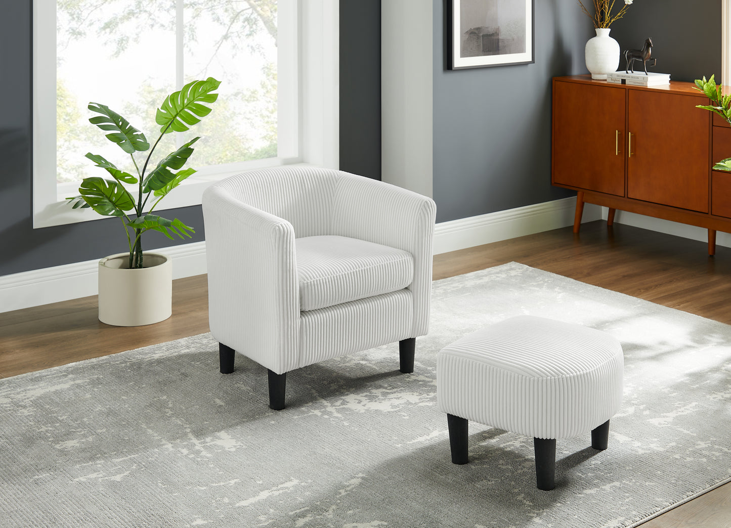 Marcel Modern Corduroy Accent Chair