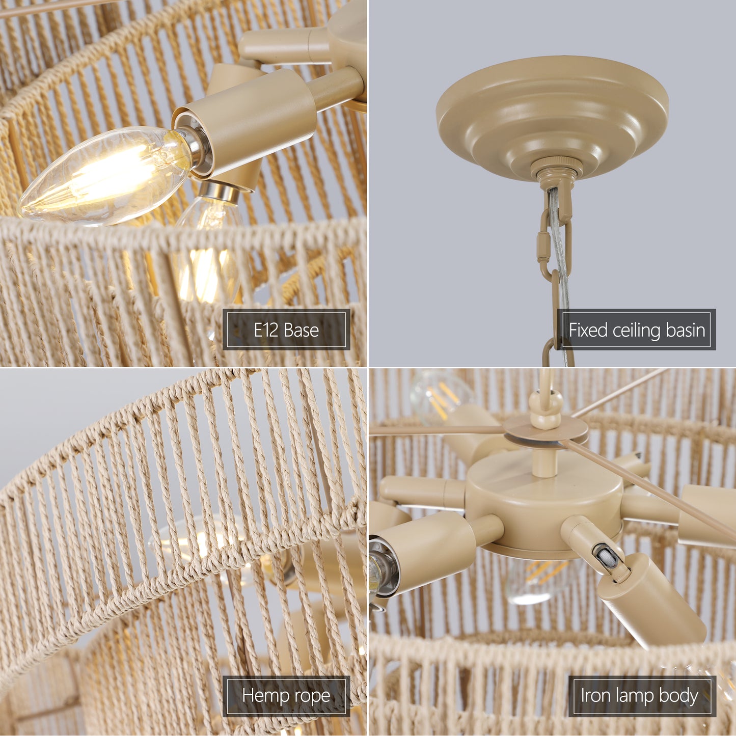 Fitch Modern Rattan Pendant Light
