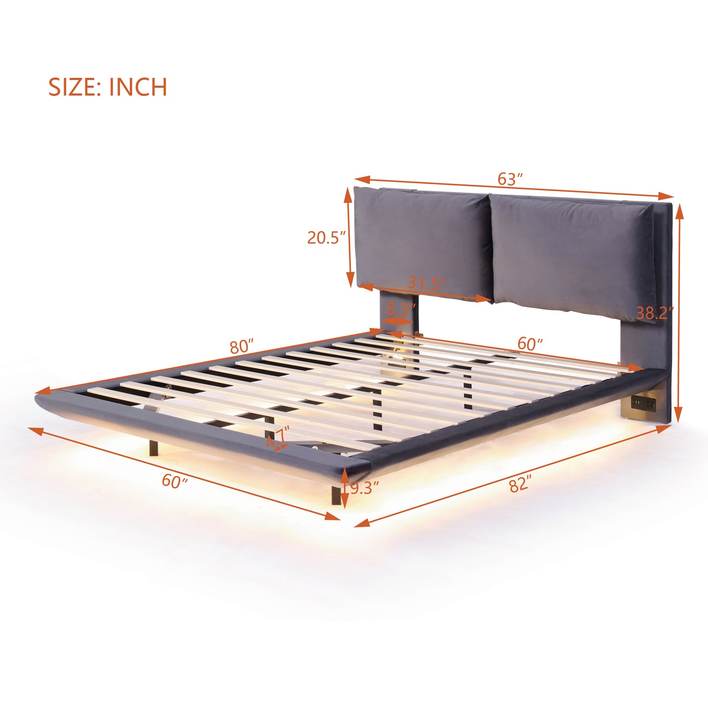 Lula Modern Upholstered Platform Bed