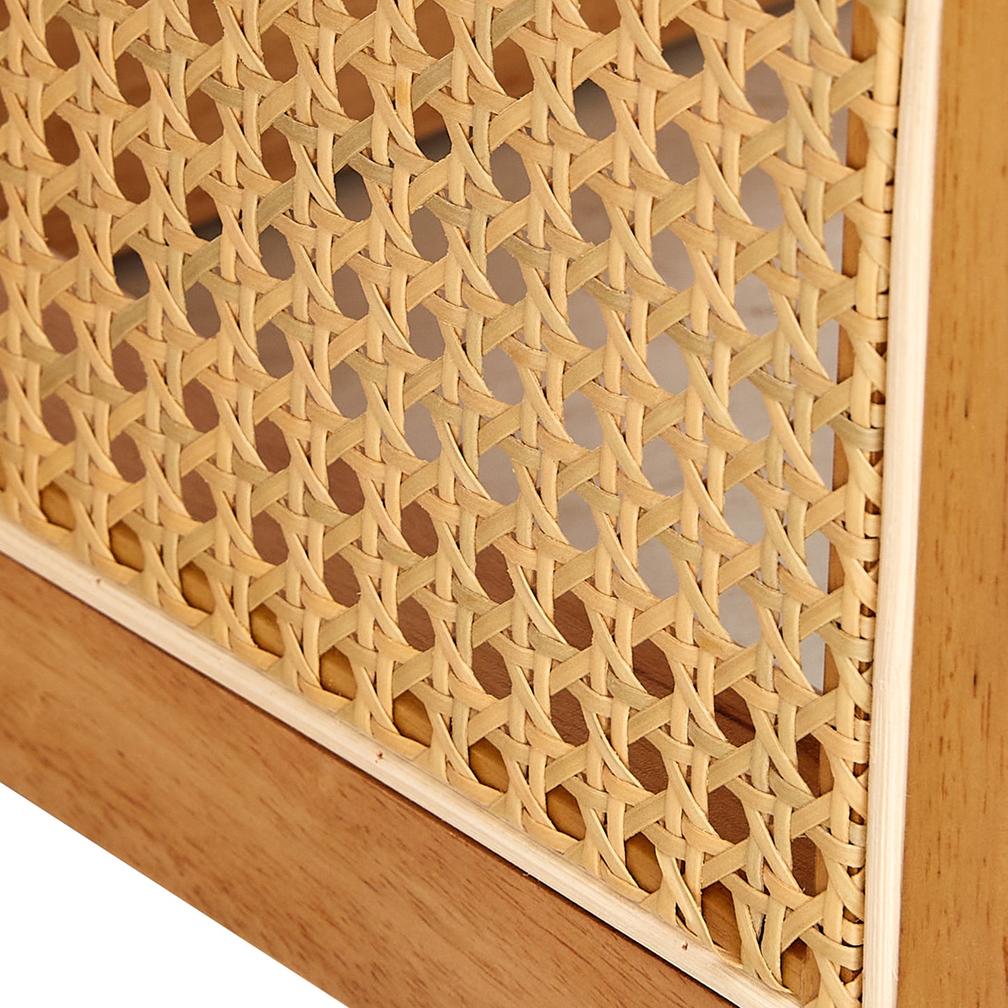 Calista Mid-Century Natural Faux Coffee Table