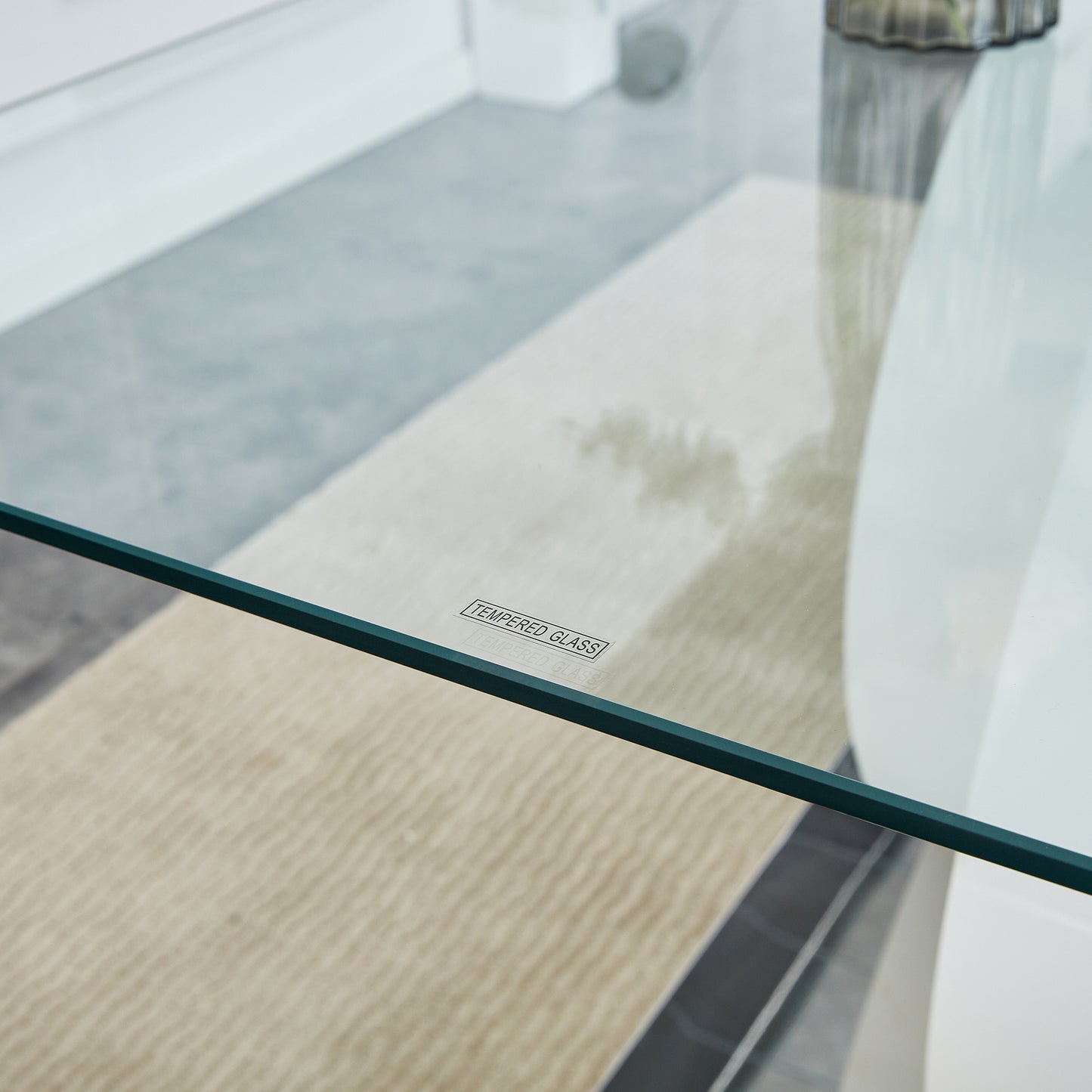 Marites Modern Minimalist Glass Dining Table