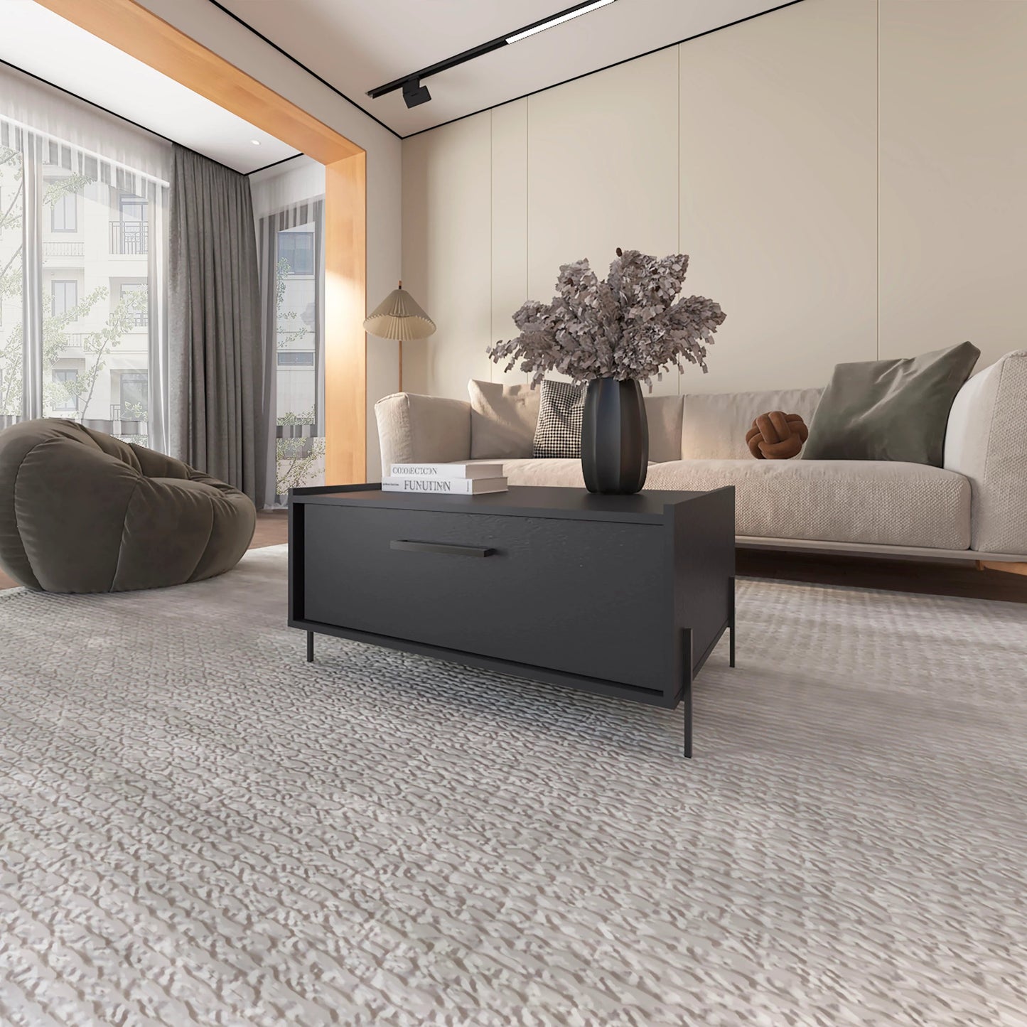 Mission Modern Sable Flip-Down Coffee Table