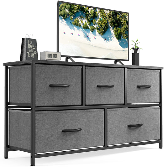 Luz Modern Fabric Dresser Cabinet Bedroom