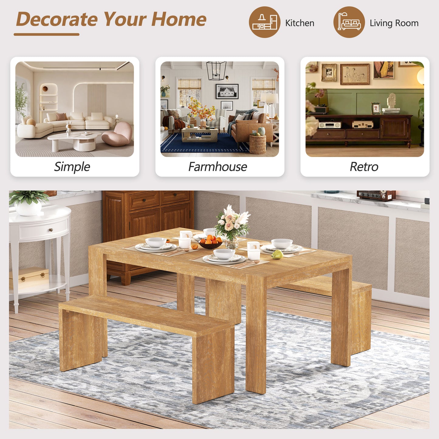 Silverleaf Modern Farmhouse Dining Set