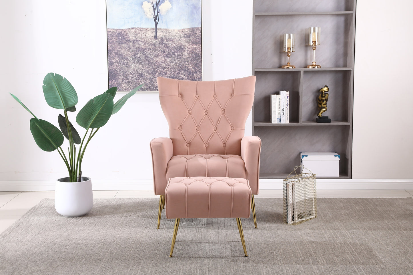 Silverleaf Contemporary Velvet Accent Armchair